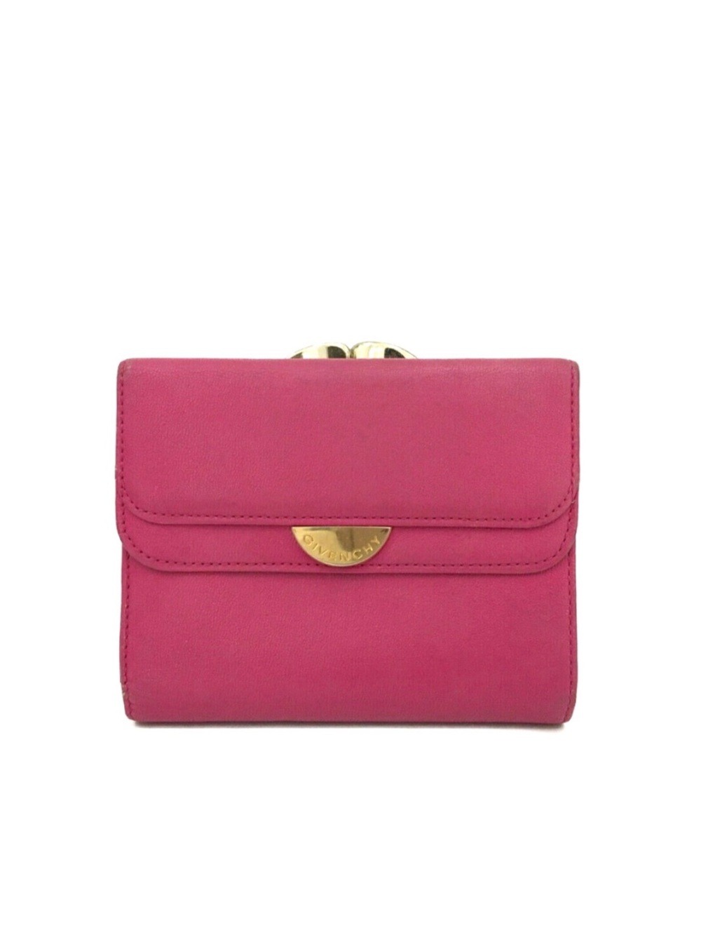 Authentic Pink GIVENCHY Leather Trifold Wallet